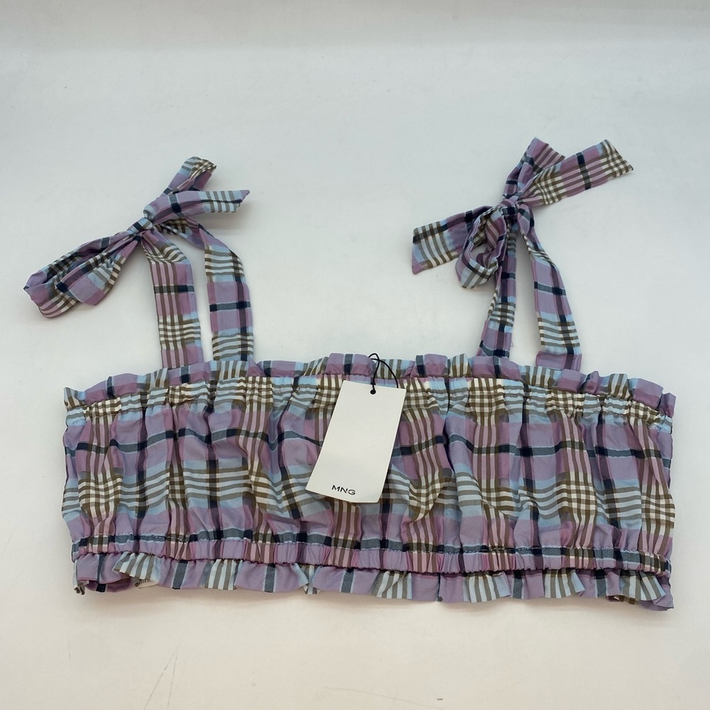 Mango Plaid Lavender Tank Top